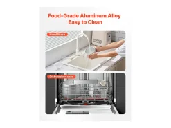 Máquina de Helados SucceBuy Automática, Turbina de Hielo para Sorbetes y Yogur Helado con Compresor Integrado, Máquina de Helados Eléctrica sin Precongelación