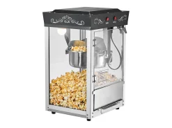 Máquina de Palomitas SucceBuy de Mostrador, Palomera 800 W, Gran Cuenco de Acero Inoxidable 0,2 kg, 48 Tazas por Lote, con Control de 2 Botones, Pared de Vidrio