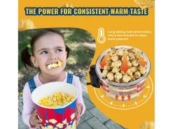 Máquina de Palomitas SucceBuy, Kettle Popper 300 W y 2,5 oz, 4 Pintes por Lote, Máquina de Mesa con Puerta de PP, Roja