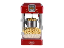 Máquina de Palomitas SucceBuy, Kettle Popper 300 W y 2,5 oz, 4 Pintes por Lote, Máquina de Mesa con Puerta de PP, Roja