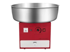 Máquina Eléctrica para Hacer Algodón de Azúcar SucceBuy Máquina Comercial con Recipiente de Acero Inoxidable de 52 cm Cuchara para Azúcar y Cajón, Roja, 1000 W