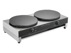 Máquina para Hacer Gofres SucceBuy Crepera Eléctrica de 40,6 cm y 3400 W, Doble Cabezal, para Gofres Comerciales