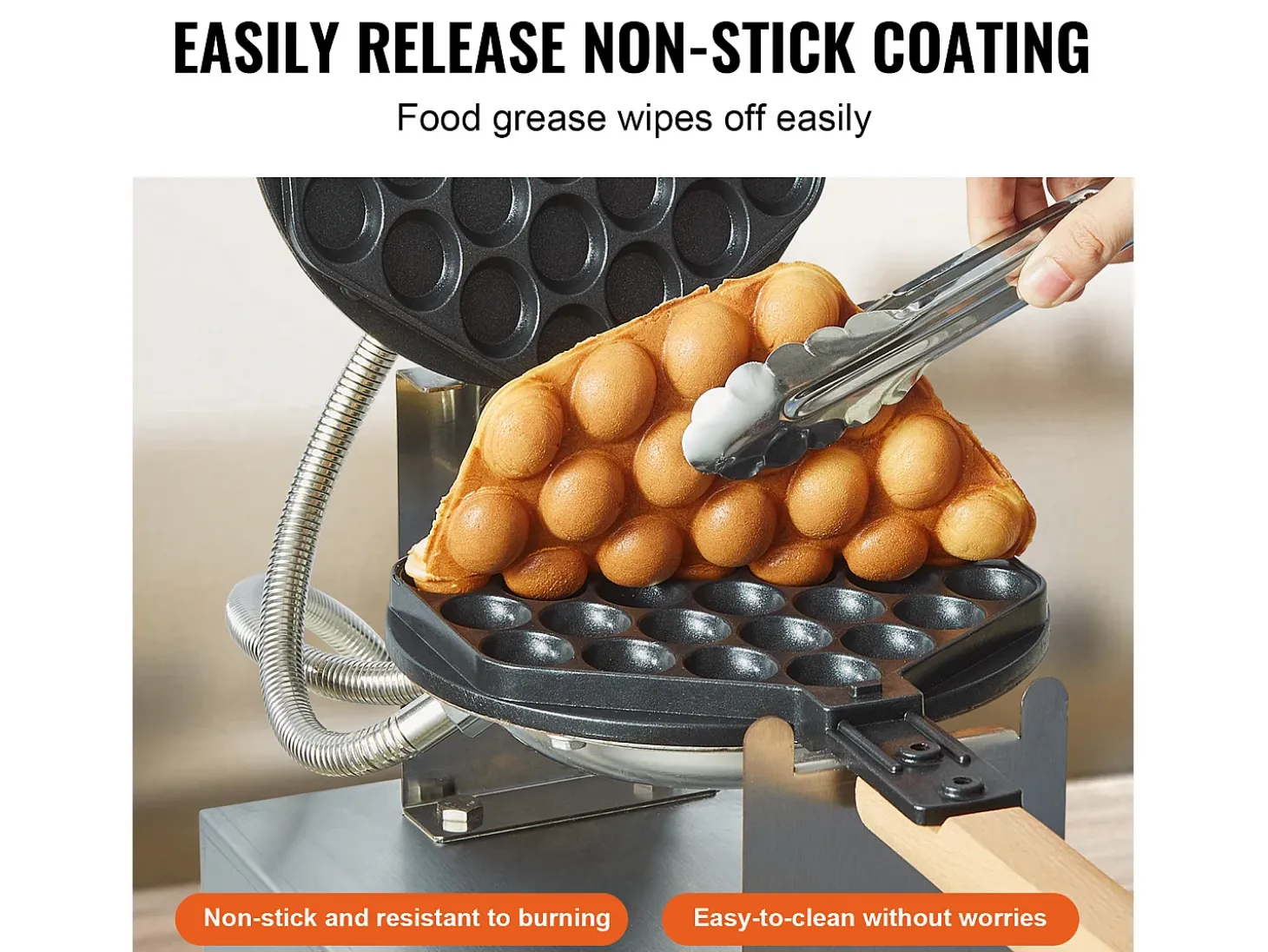 Máquina para Hacer Gofres SucceBuy Máquina para Hacer Waffles de 1400 W, Antiadherente, para Hacer Panqueques con Huevo