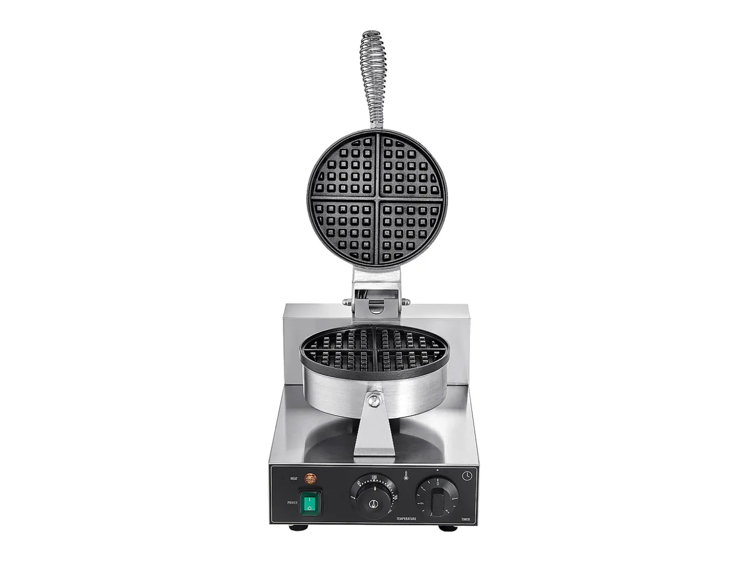 Máquina para Hacer Gofres SucceBuy Máquina para Hacer Wafles Redonda Antiadherente Comercial de 1230 W