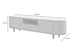 Mueble - Gris cuero sintético - MARIA