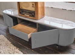 Mueble - Gris cuero sintético - MARIA