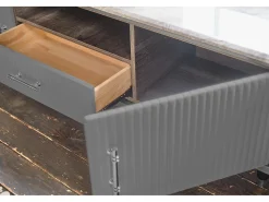 Mueble - Gris cuero sintético - MARIA