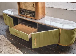 Mueble - Verde cuero sintético - MARIA