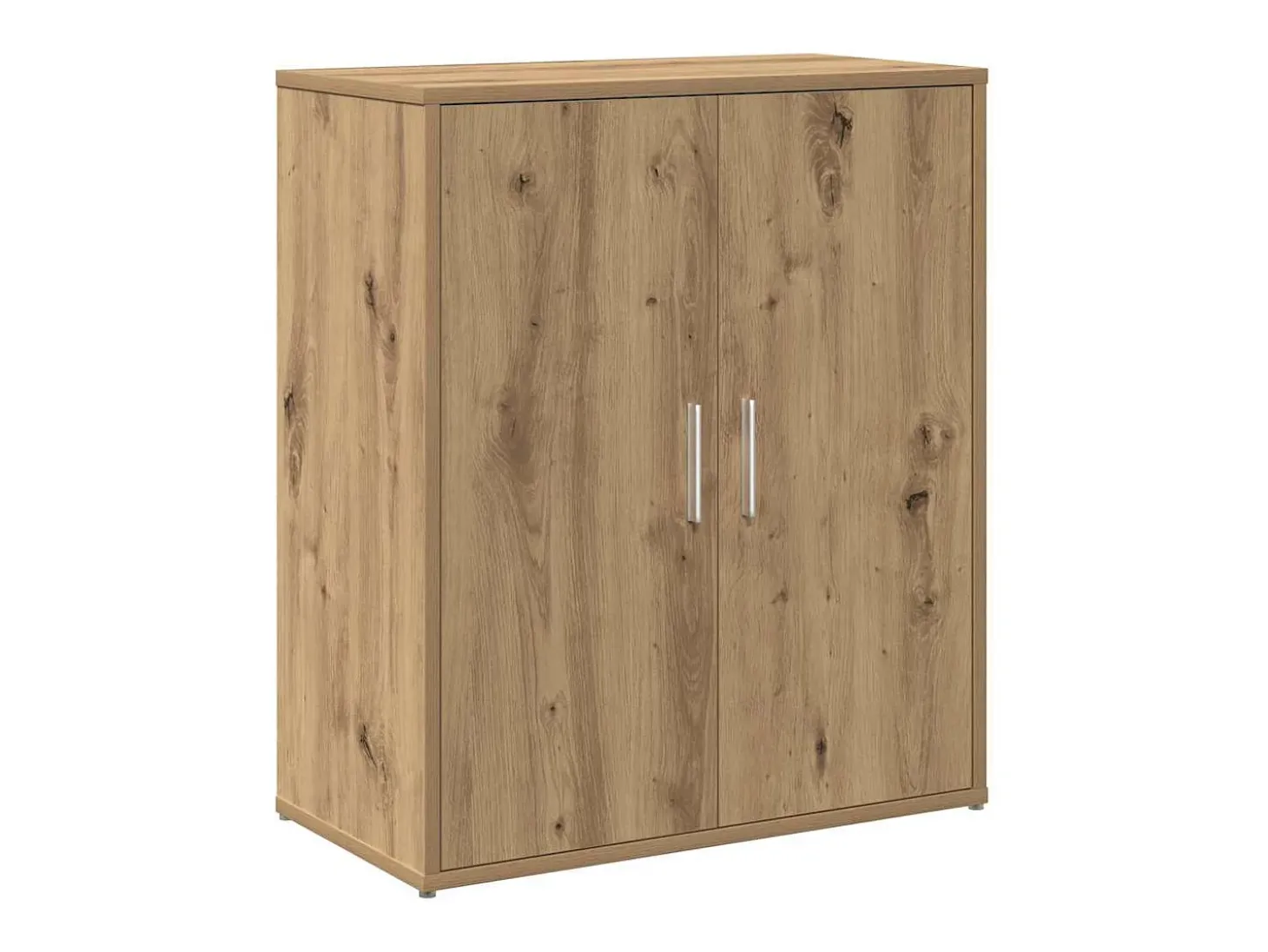 Mueble alto con estante 2 piezas roble artesanal 60x31x70 cm