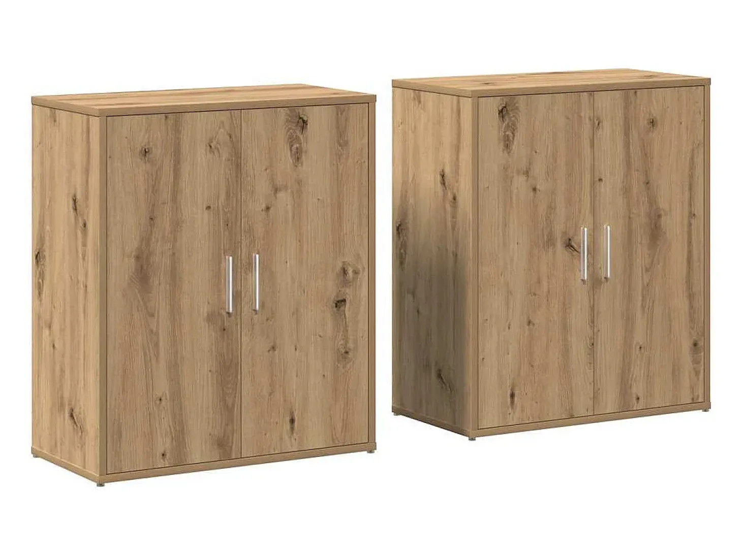 Mueble alto con estante 2 piezas roble artesanal 60x31x70 cm