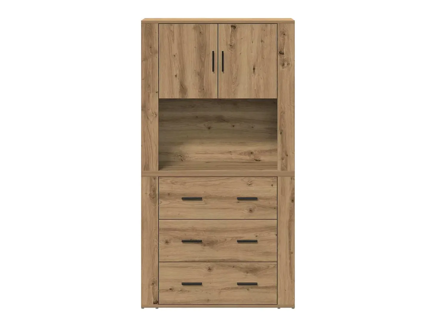 Mueble alto de roble 80x33x150 cm Madera de ingeniería