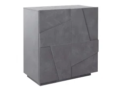 Mueble Aparador de diseño moderno 2 puertas y 2 estantes Ping Side S Ardesia