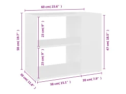 Mueble auxiliar blanco 60x30x50 cm Aglomerado
