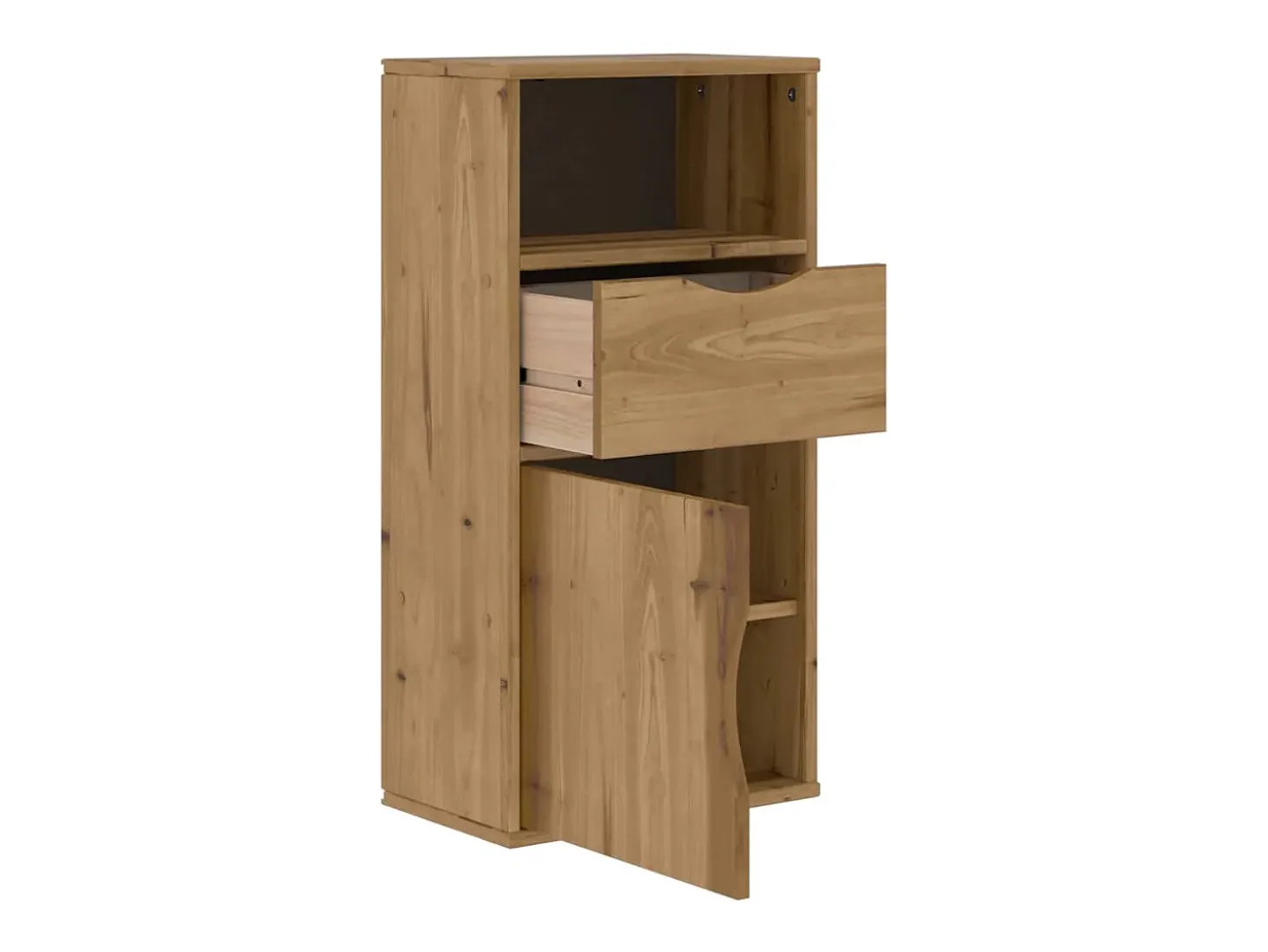 Mueble auxiliar con cajón ODDA 40x24x79 cm madera maciza de pino