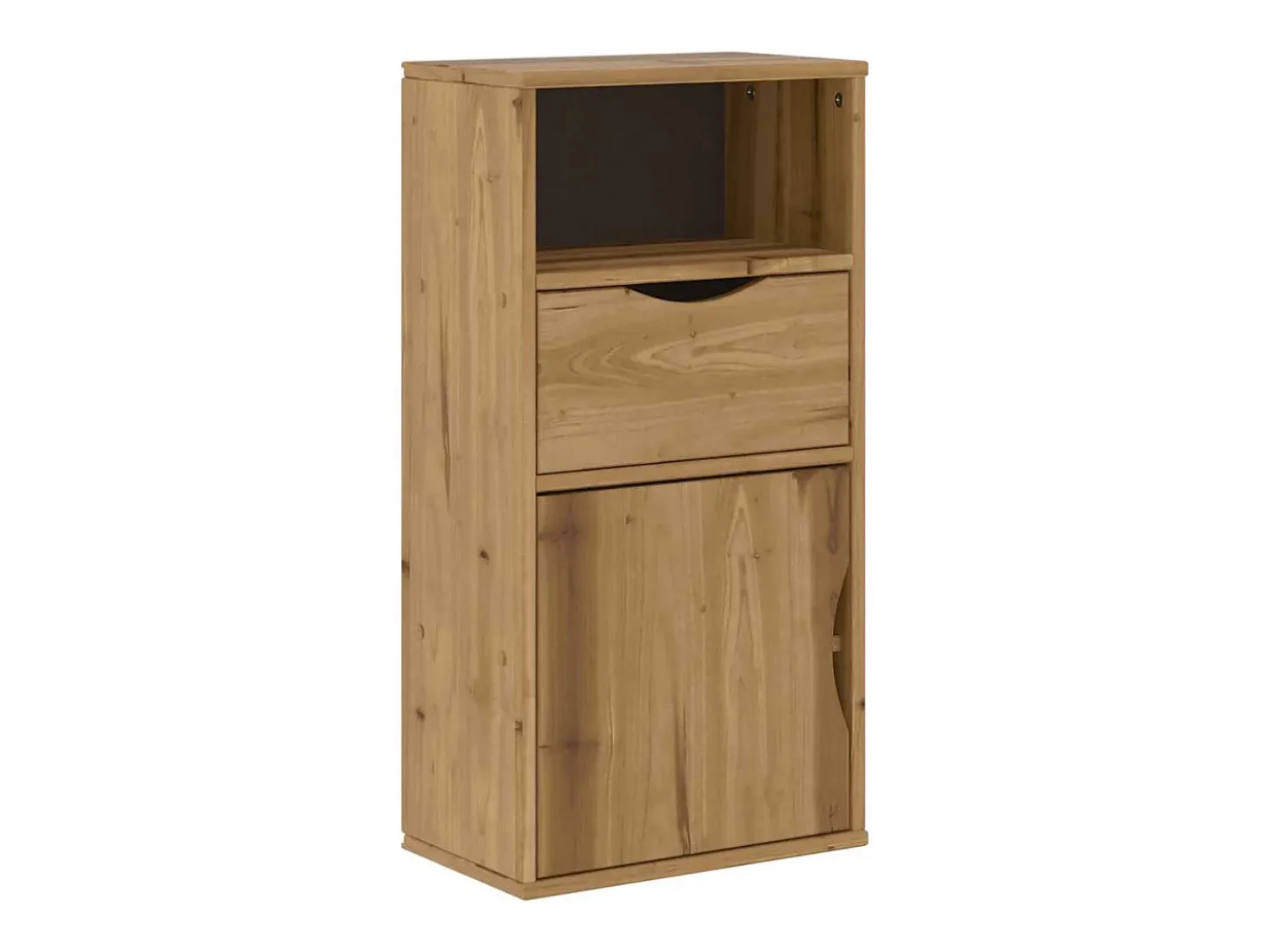 Mueble auxiliar con cajón ODDA 40x24x79 cm madera maciza de pino