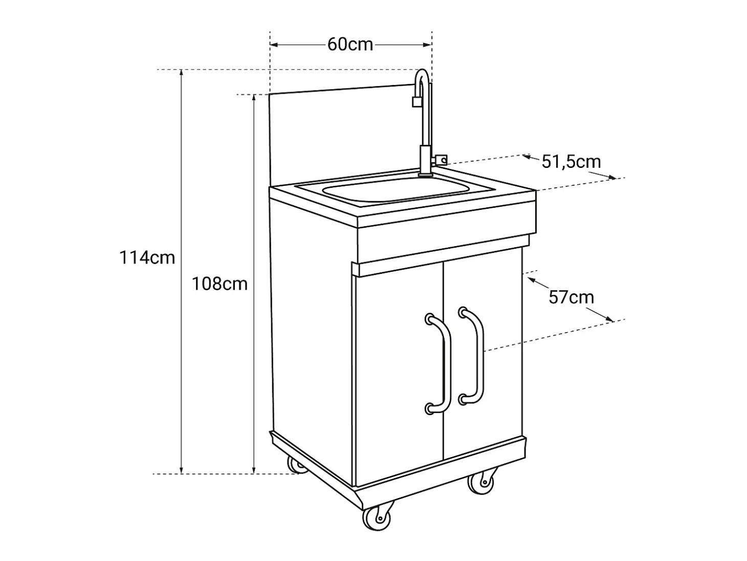 Mueble auxiliar con fregadero FIDGI - COOK'IN GARDEN