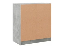 Mueble auxiliar con puertas de cristal gris hormigón 68x37x75,5 cm