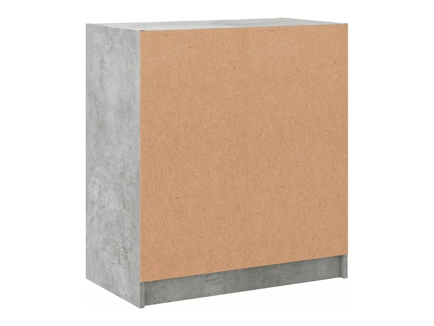 Mueble auxiliar con puertas de cristal gris hormigón 68x37x75,5 cm