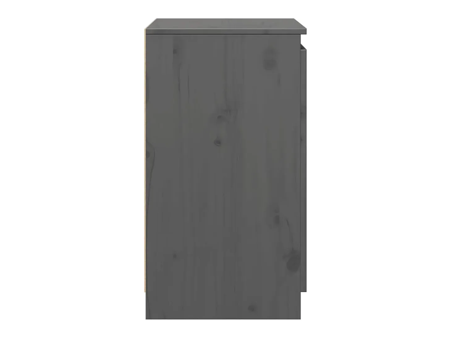 Mueble auxiliar gris 60x36x65 cm madera maciza de pino