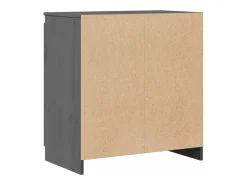 Mueble auxiliar gris 60x36x65 cm madera maciza de pino