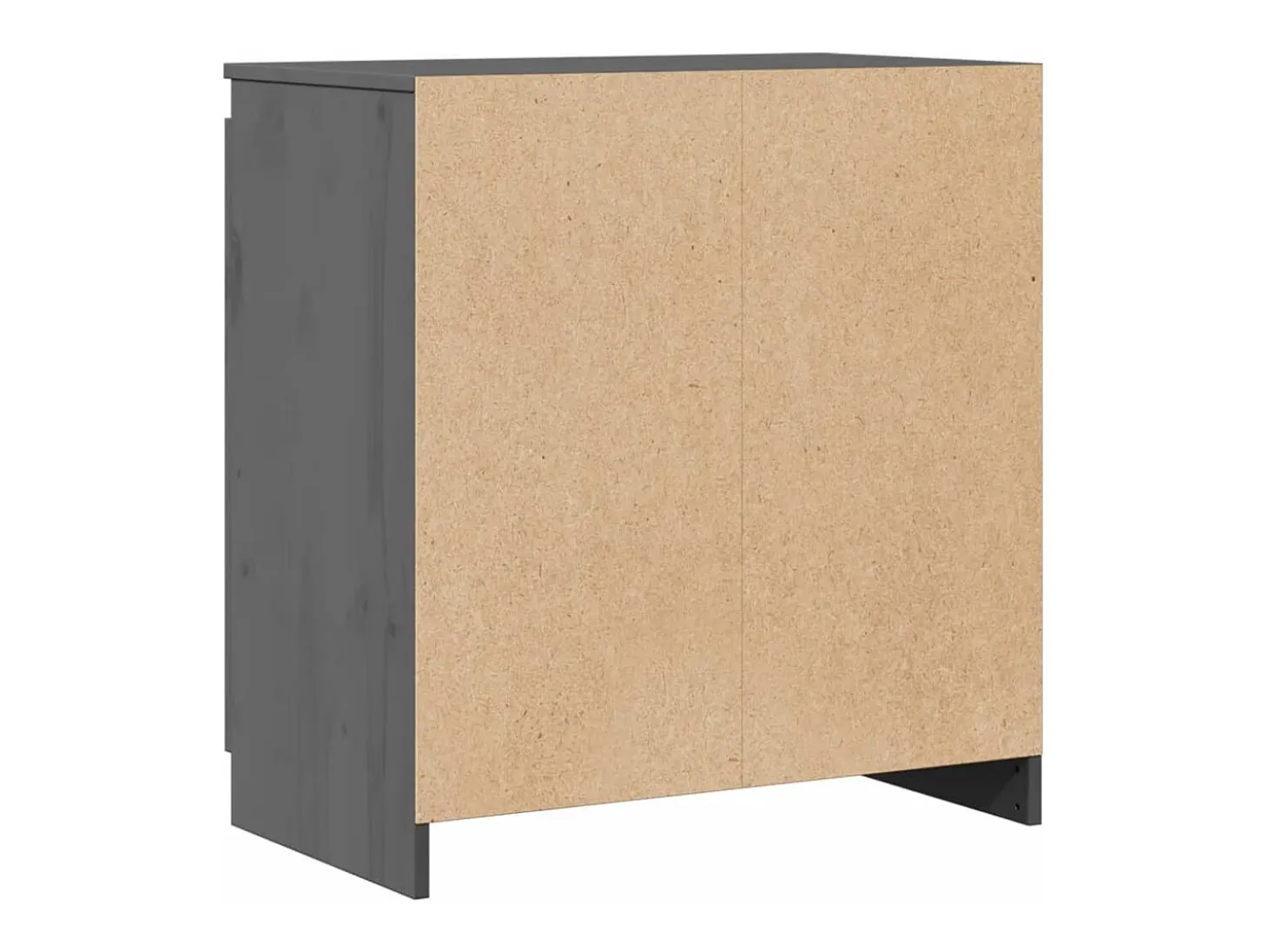 Mueble auxiliar gris 60x36x65 cm madera maciza de pino
