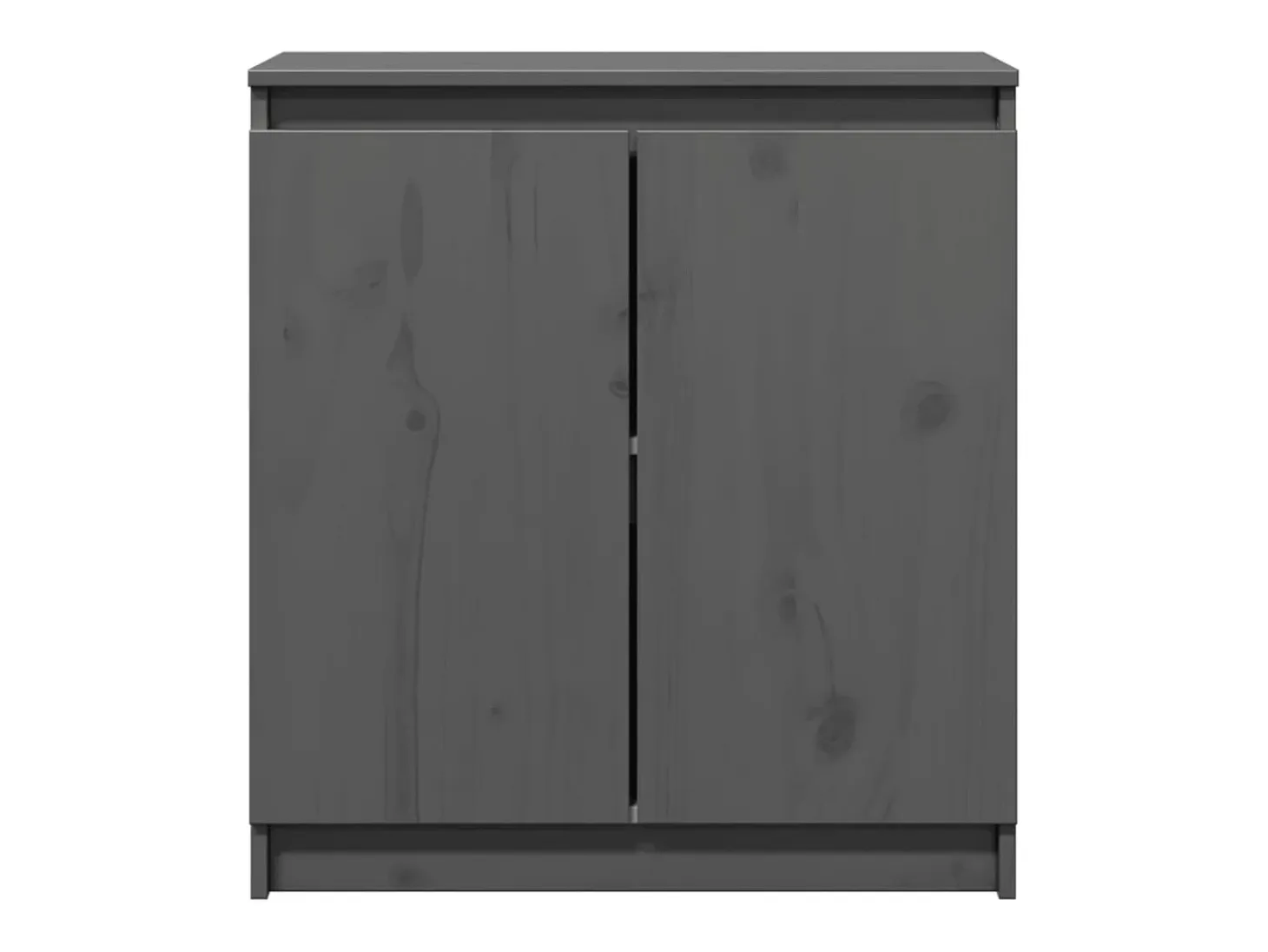 Mueble auxiliar gris 60x36x65 cm madera maciza de pino