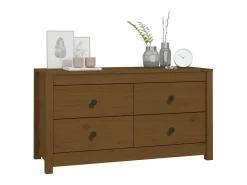 Mueble auxiliar marrón miel 100x40x54 cm madera maciza de pino