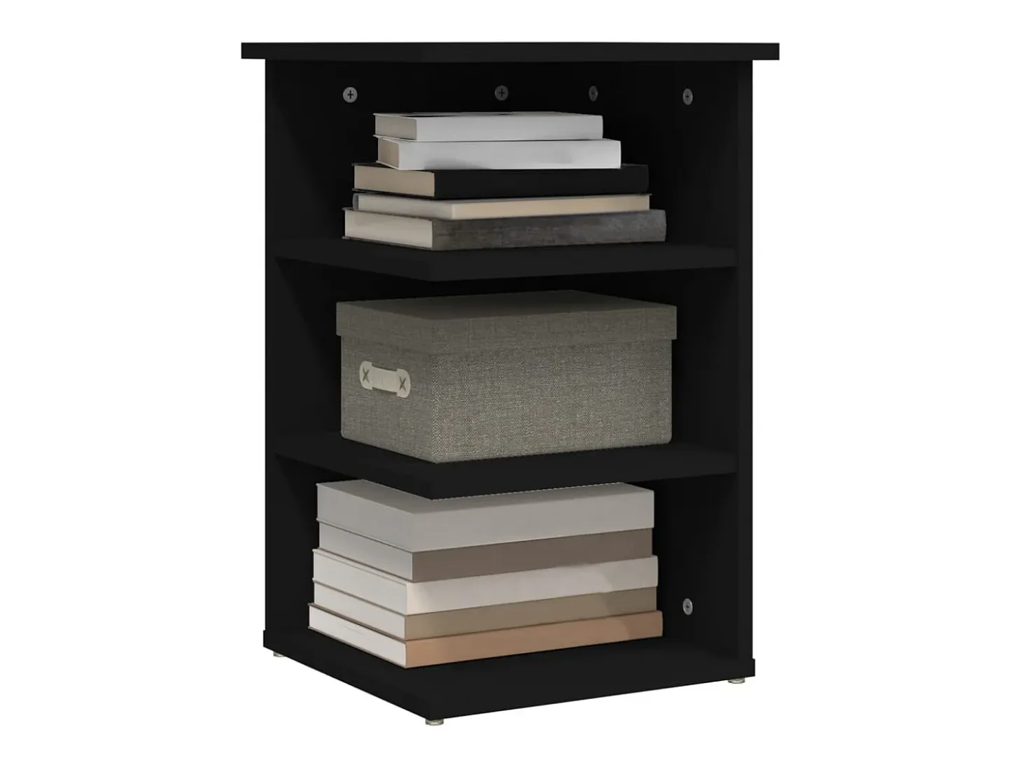 Mueble auxiliar negro 35x35x55 cm Aglomerado