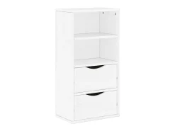 Mueble auxiliar ODDA blanco con cajones 40x24x79 cm madera maciza de pino