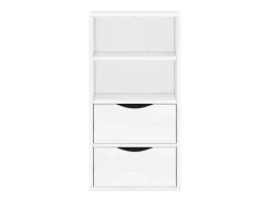 Mueble auxiliar ODDA blanco con cajones 40x24x79 cm madera maciza de pino