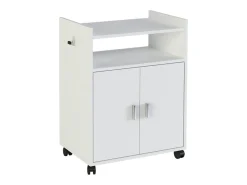 Mueble Auxiliar para Microondas – Acabado Blanco – 79,5 x 60 x 40 cm (alto x ancho x fondo)