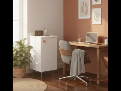 Mueble Bajo con Respaldo Blanco| Ya Montado para Baño, Lavandería, Recibidor, Cocina, Estudio, Habitaciones Infantiles y Garaje