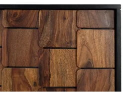 Mueble bar con madera maciza de mango y Sheezam efecto tridimensional