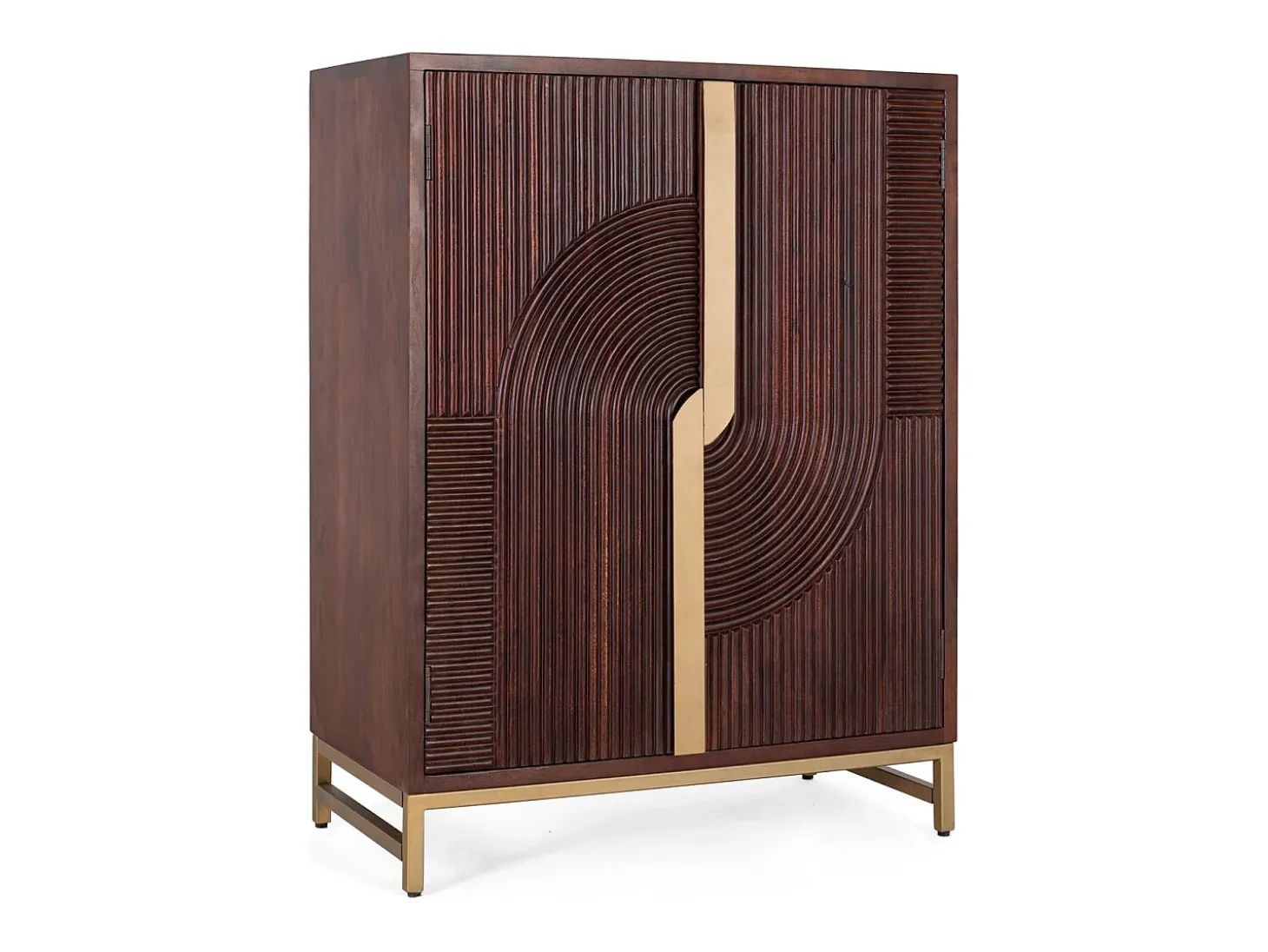 Mueble bar en madera de mango y metal 119 cm alto