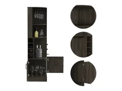Mueble bar esquinero Syrah, con soporte para copas 180.6CM A X 46.9CM An X 46.9CM P Coñac
