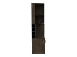 Mueble bar esquinero Syrah, con soporte para copas 180.6CM A X 46.9CM An X 46.9CM P Coñac