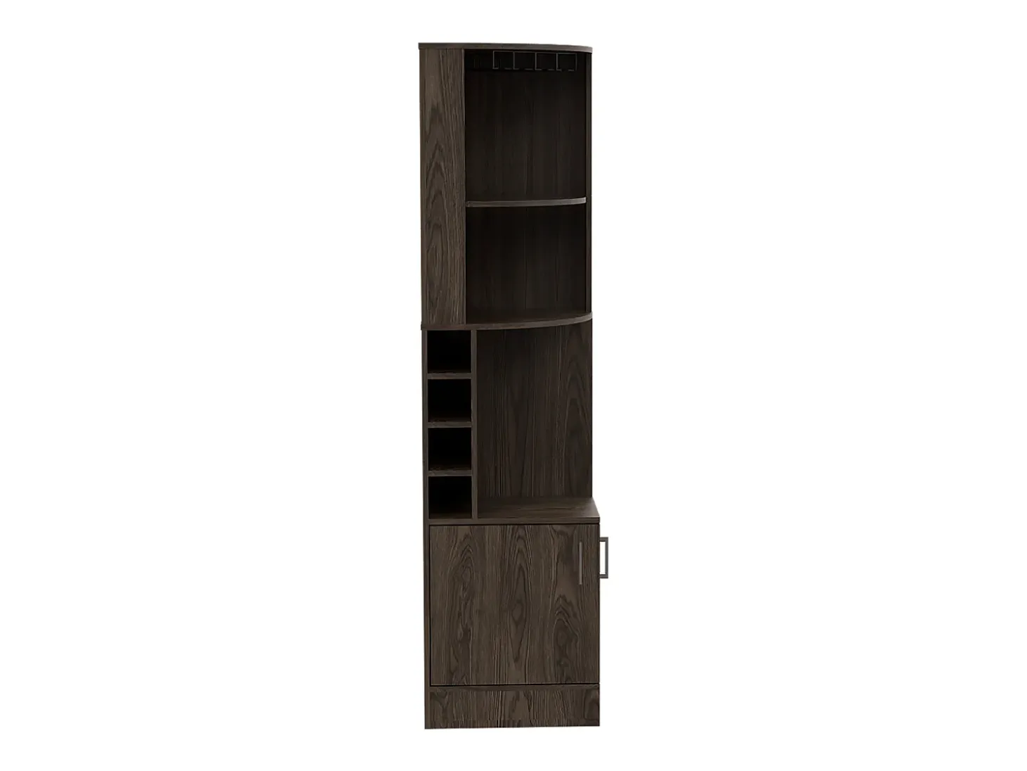 Mueble bar esquinero Syrah, con soporte para copas 180.6CM A X 46.9CM An X 46.9CM P Coñac