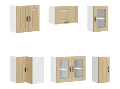 Mueble cocina Kalmar roble sonoma 11 pzas madera contrachapada