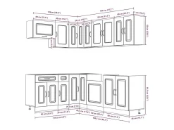 Mueble cocina Kalmar roble sonoma 11 pzas madera contrachapada