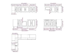 Mueble cocina Kalmar roble sonoma 11 pzas madera contrachapada