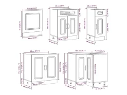 Mueble cocina Lucca blanco brillo 11 pzas madera contrachapada