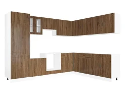 Mueble cocina Porto roble marrón 14 pzas madera contrachapada