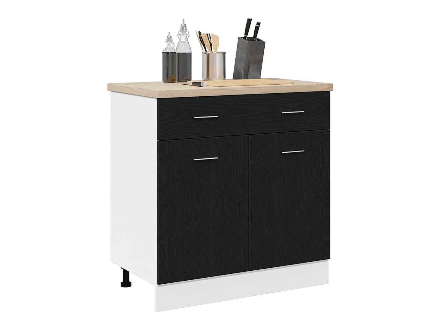 Mueble colgante con cajón Roble Negro 80 x 31 x 81,5 cm
