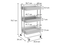 Mueble con ruedas blanco 45.9x34x78.7 tron