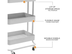 Mueble con ruedas blanco 45.9x34x78.7 tron