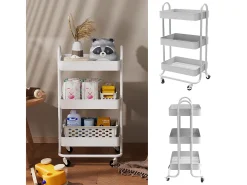 Mueble con ruedas blanco 45.9x34x78.7 tron