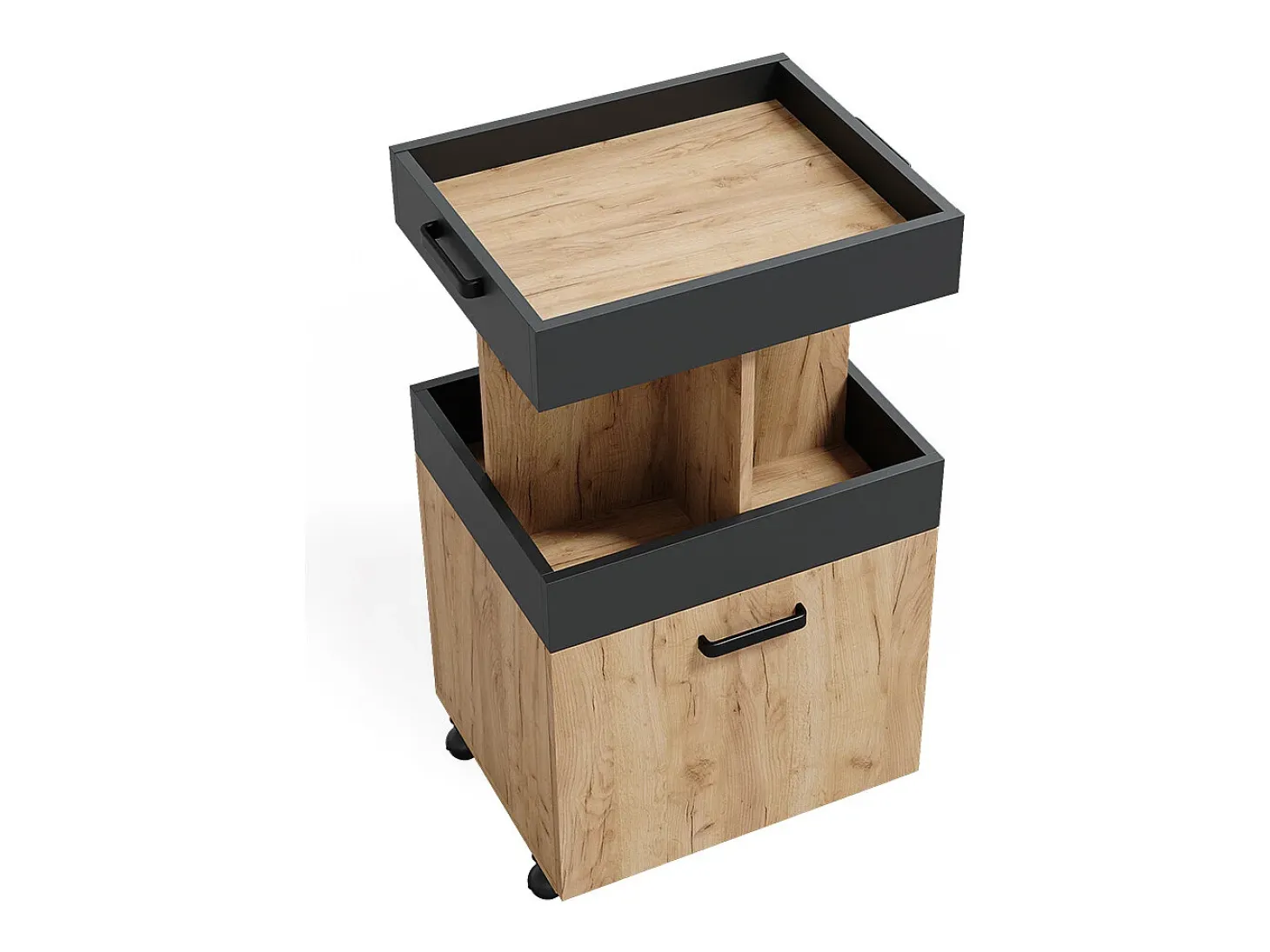 Mueble con ruedas roble dorado 50x41x88.6