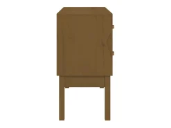 Mueble consola de madera maciza de pino marrón miel 90x40x78 cm