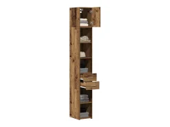 Mueble de almacenaje antiguo de madera 30x42,5x225 cm madera reconstituida