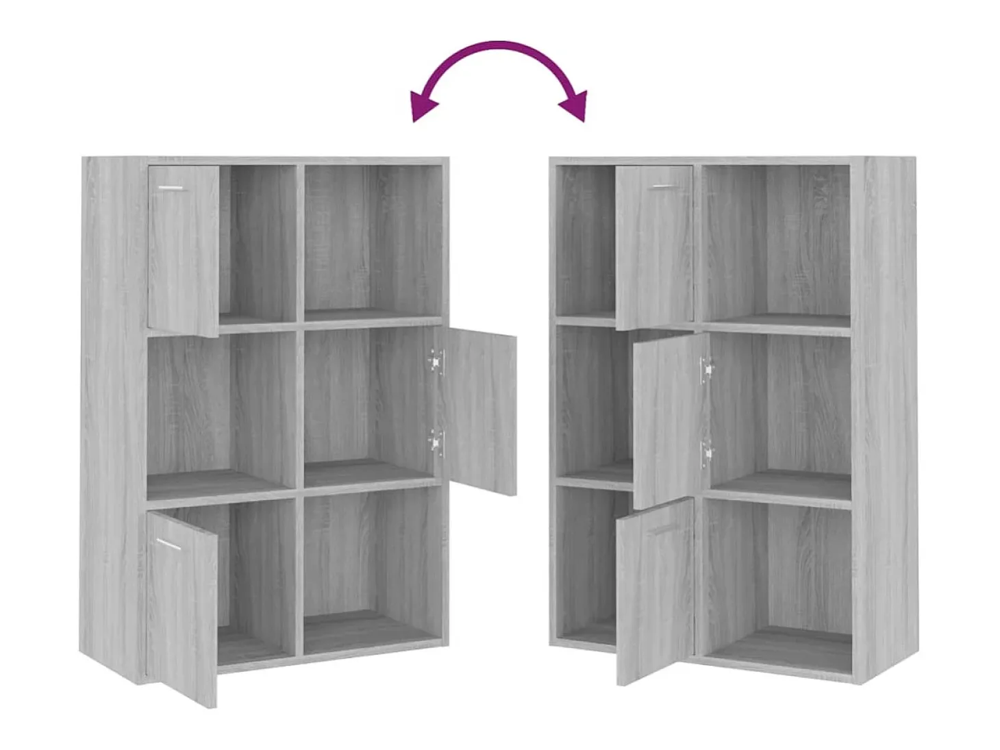 Mueble de almacenaje gris Sonoma 60x29,5x90 cm ES438491